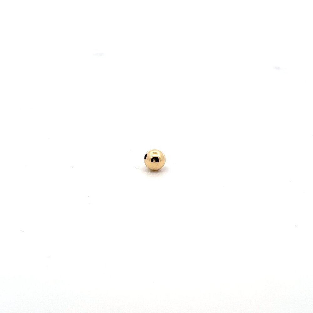 18K Gold Ball Bead Spacer DIY Bracelet Necklace Making 6mm - Picture 2 of 4